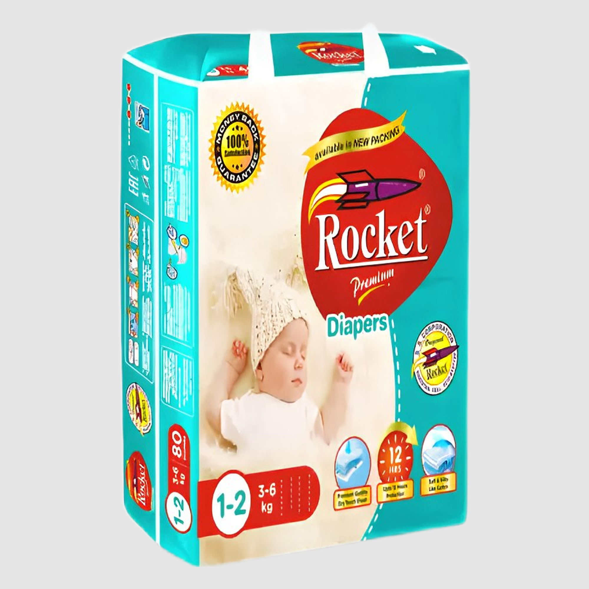 Rocket Premium Diapers Size 5 XL (52 Pcs)